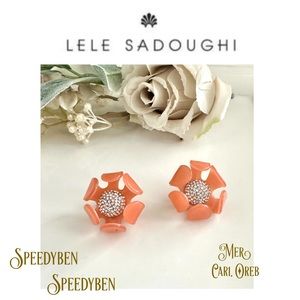 Lele Sadoughi Crystal Buttercup Stud Earrings